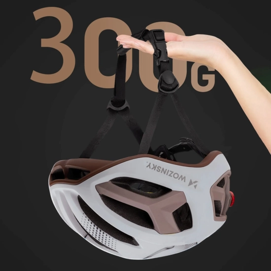 WOZINSKY Kask rowerowy szosowy ultralekki 54-58 cm - taupe