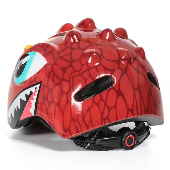 WOZINSKY Kask rowerowy dziecięcy lekki 50-54 cm - czerwony smok