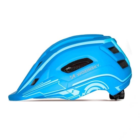 WOZINSKY Kask rowerowy fullface dziecięcy z tylną lampką USB 52-56 cm