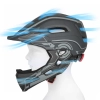 WOZINSKY Kask rowerowy fullface dziecięcy z tylną lampką USB 52-56 cm