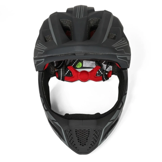 WOZINSKY Kask rowerowy fullface dziecięcy z tylną lampką USB 52-56 cm