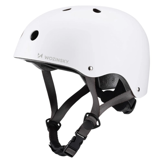 WOZINSKY Kask rowerowy BMX hulajnoga lekki 48-52 cm - biały