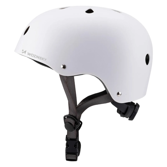 WOZINSKY Kask rowerowy BMX hulajnoga lekki 48-52 cm - biały