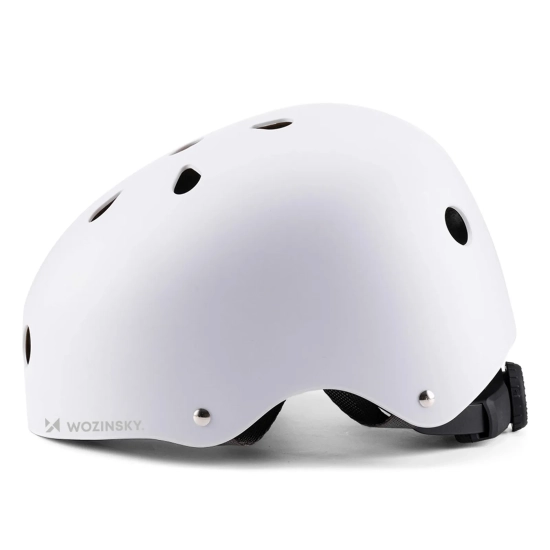 WOZINSKY Kask rowerowy BMX hulajnoga lekki 48-52 cm - biały