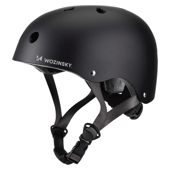 WOZINSKY Kask rowerowy BMX hulajnoga lekki 54-58 cm - czarny