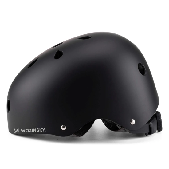 WOZINSKY Kask rowerowy BMX hulajnoga lekki 54-58 cm - czarny