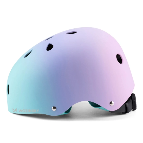 WOZINSKY Kask rowerowy BMX hulajnoga 48-52 cm - gradient różowy