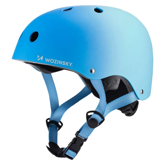 WOZINSKY Kask rowerowy BMX hulajnoga 48-52 cm - gradient niebieski