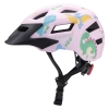 WOZINSKY Kask rowerowy dziecięcy MTB z odpinanym daszkiem 48-52 cm - różowy