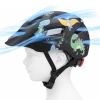WOZINSKY Kask rowerowy dziecięcy MTB z odpinanym daszkiem 48-52 cm - czarny