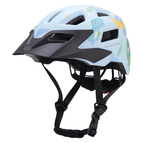 WOZINSKY Kask rowerowy dziecięcy MTB z odpinanym daszkiem 52-56 cm