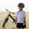 WOZINSKY Kask rowerowy dziecięcy MTB z odpinanym daszkiem 52-56 cm - czarny