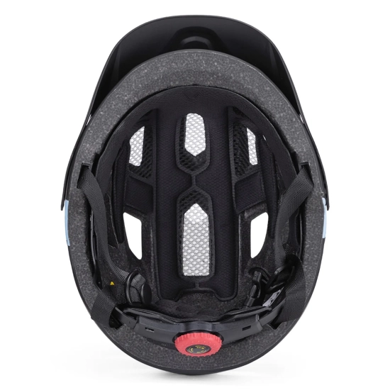 WOZINSKY Kask rowerowy dziecięcy MTB z odpinanym daszkiem 52-56 cm - czarny