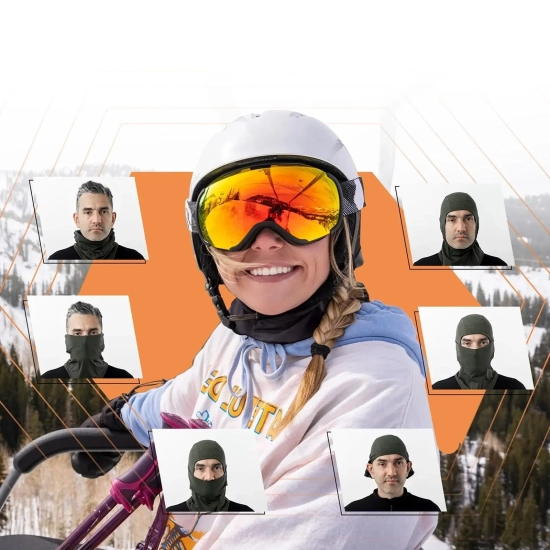 ROCKBROS Kominiarka narciarska balaklava na rower motocykl rozmiar L