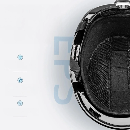 ROCKBROS Kask narciarski snowboardowy z nausznikami rozmiar L - biały