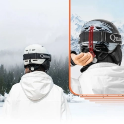 ROCKBROS Kask narciarski snowboardowy z nausznikami rozmiar M - czarny