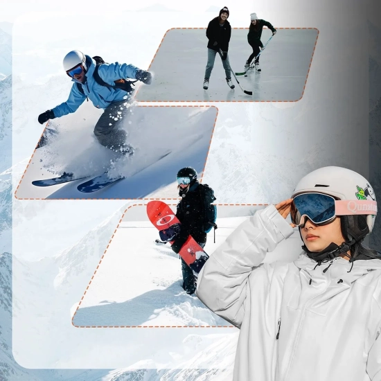 ROCKBROS Kask narciarski snowboardowy z nausznikami dla dzieci rozmiar M