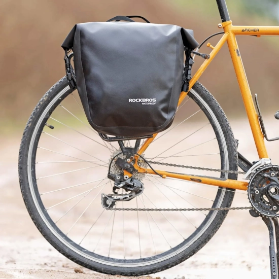 ROCKBROS Sakwa rowerowa wodoodporna na bagażnik z paskiem na ramię 10-14l