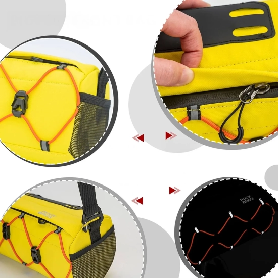 ROCKBROS Torba rowerowa na kierownicę z paskiem 2.2L - żółta