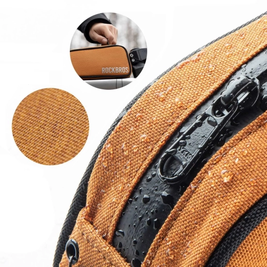 ROCKBROS Torba rowerowa na górną rurę ramy wodoodporna 0.7L - pomarańczowa