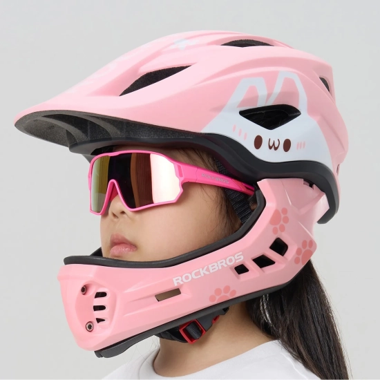 ROCKBROS Kask rowerowy dziecięcy z odpinaną szczęką rozmiar S 48-52cm