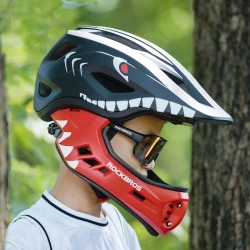 ROCKBROS Kask rowerowy dziecięcy z odpinaną szczęką rozmiar S 48-52cm