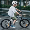 ROCKBROS Kask rowerowy młodzieżowy z odpinanym daszkiem 54–58 cm - biały