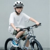 ROCKBROS Kask rowerowy młodzieżowy z odpinanym daszkiem 54–58 cm - biały