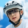 ROCKBROS Kask rowerowy młodzieżowy z odpinanym daszkiem 54–58 cm - biały