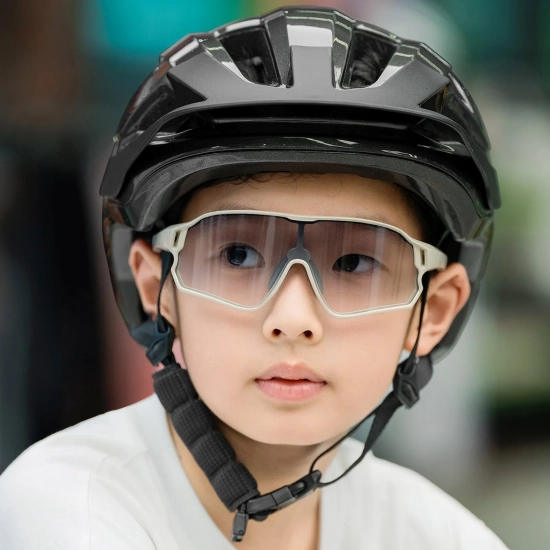 ROCKBROS Kask rowerowy młodzieżowy LK-67 z odpinanym daszkiem 54–58 cm