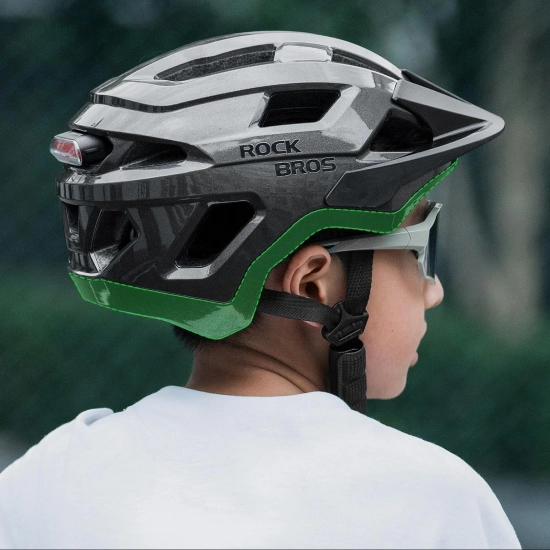 ROCKBROS Kask rowerowy młodzieżowy LK-67 z odpinanym daszkiem 54–58 cm
