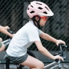 ROCKBROS Kask rowerowy młodzieżowy z odpinanym daszkiem 54-58 cm - różowy
