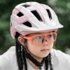 ROCKBROS Kask rowerowy młodzieżowy z odpinanym daszkiem 54-58 cm - różowy
