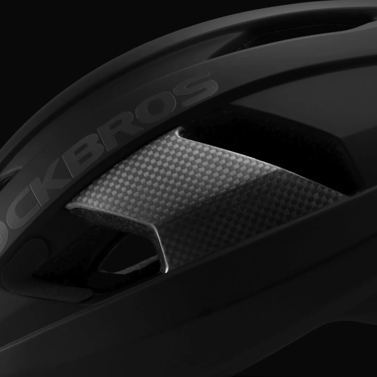 ROCKBROS Kask rowerowy LK-15 z włókna węglowego 58-62 cm - czarny