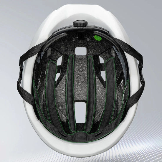 ROCKBROS Kask rowerowy LK-15 z włókna węglowego 58-62 cm - jasnoszary
