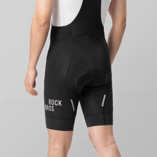 ROCKBROS Spodenki rowerowe męskie krótkie z szelkami i wkładką Rozmiar M