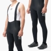 ROCKBROS Spodnie rowerowe długie z szelkami i wkładką Rozmiar XXL - czarne