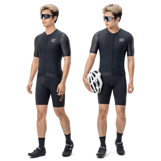 ROCKBROS Koszulka rowerowa z krótkim rękawem rozmiar XL - czarna