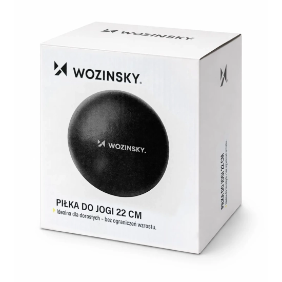 WOZINSKY Piłka gimnastyczna do ćwiczeń rehabilitacyjna 22cm - czarna