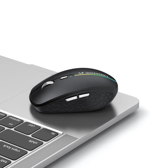 WOZINSKY Myszka bezprzewodowa podświetlana 6 przycisków Bluetooth 1600 DPI