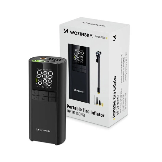 Kompresor Wozinsky WPEP-8000 150 PSI 8000 mAh czarny