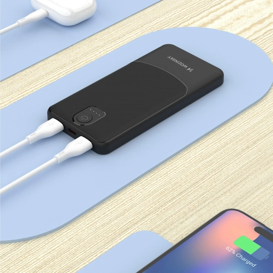 WOZINSKY Powerbank Wpower WPBBK-2 10000mAh USB-A USB-C - czarny