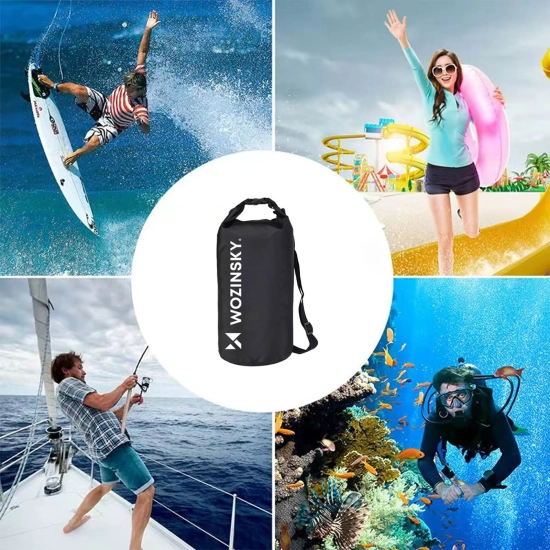 WOZINSKY Worek torba wodoodporna outdoor na kajak SUP 20l - czarny