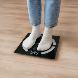 WOZINSKY Waga łazienkowa inteligentna analityczna Bluetooth 180 kg - czarna