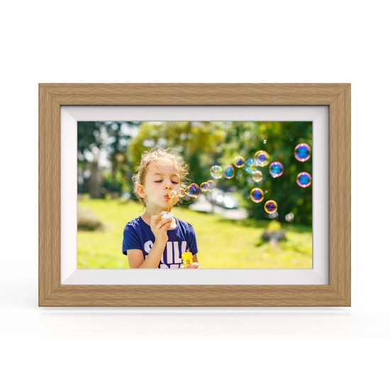 WOZINSKY Ramka Cyfrowa 10.1'' z aplikacją Frameo 32GB - jasnobrązowa