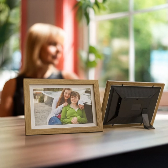 WOZINSKY Ramka Cyfrowa 10.1'' z aplikacją Frameo 32GB - jasnobrązowa