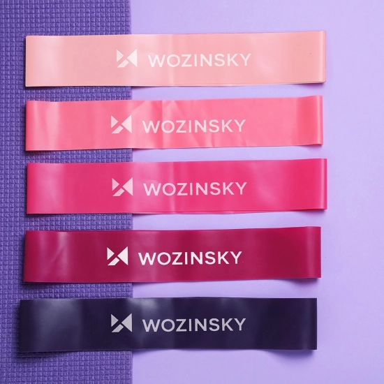 WOZINSKY Gumy taśmy treningowe oporowe do ćwiczeń z TPE - 5 szt.