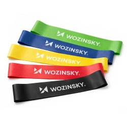 WOZINSKY Gumy taśmy oporowe do ćwiczeń treningu fitness z lateksu - 5 szt.