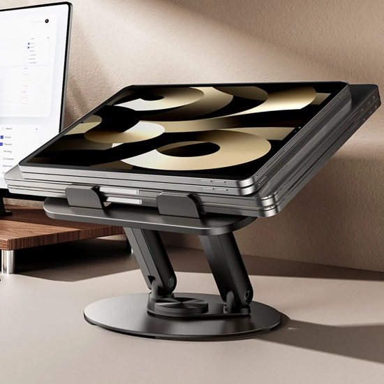 WOZINSKY Podstawka stojak obrotowy pod laptopa tablet - czarny