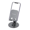 WOZINSKY Podstawka stojak obrotowy metalowy pod telefon tablet - szary